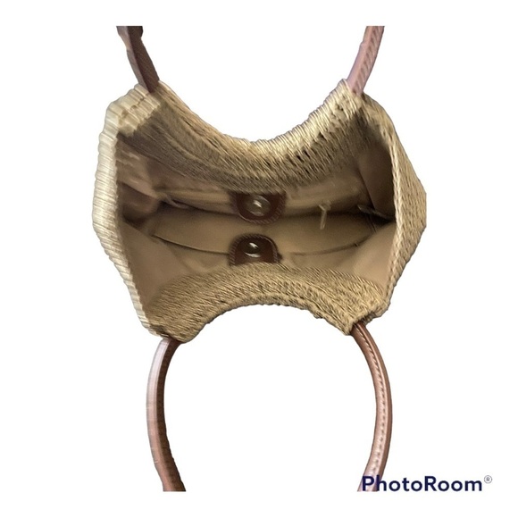 BOHO WOVEN HANDBAG-TAN AND BRIWN - Picture 5 of 5